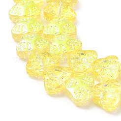 Прозрачные стеклянные бусины гальваническим пряди&nbsp;EGLA-F158-HP01-A