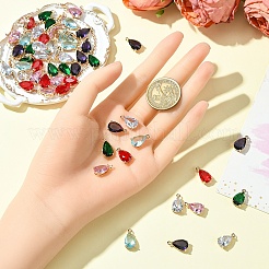 5 шт. Прозрачные стеклянные подвески&nbsp;GLAA-YW0004-41A