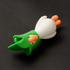 Большие подвески с милой уткой из непрозрачной смолы RESI-D065-B04