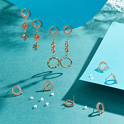 10 шт. латунная фурнитура для сережек-гвоздиков KK-PH0005-03