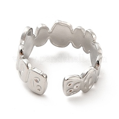 Кольцо-манжета с открытой геометрией из нержавеющей стали 304&nbsp;RJEW-F131-12P