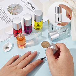 Прозрачный стеклянный лак для ногтей пустая бутылка&nbsp;AJEW-GF0009-76B-01