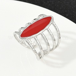 Кольца-манжеты из нержавеющей стали Horse Eye 304 с эмалью для женщин RJEW-G355-04P-02