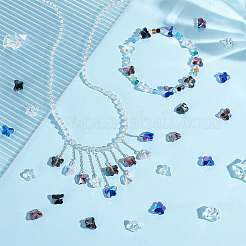 200 шт. 4 цвета гальванические прозрачные стеклянные бусины EGLA-GA0001-17