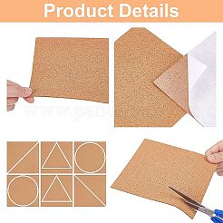 Самоклеящаяся наклейка из пробковой доски AJEW-WH0098-22A