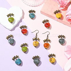 24 шт. 6-х цветные фарфоровые подвески ручной работы PALLOY-CJ00162