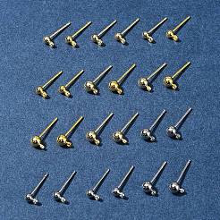 24 шт. 6 sstyles стойка гальванизированная латунь серьги-гвоздики KK-FS0001-41