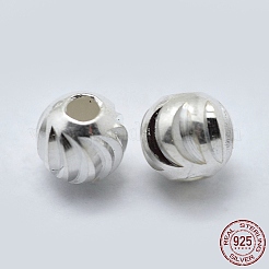 925 гофрированная распорная бусина из стерлингового серебра&nbsp;STER-K171-42S-02