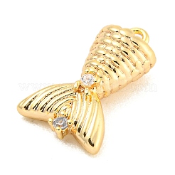 Латунные микропаве прозрачные подвески с фианитом&nbsp;LS-KK-U015-08G