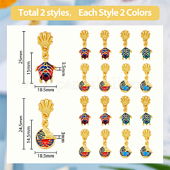 8 шт. 4 стиля сплав эмаль европейский подвесной шарм FIND-FH0006-98