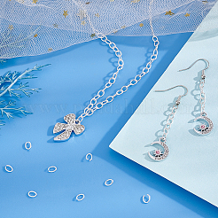 70 шт. 925 открытых кольца из стерлингового серебра&nbsp;STER-PH0001-85