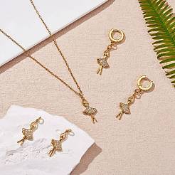 Подвески из кубического циркония с покрытием из латуни KK-SZ0005-95