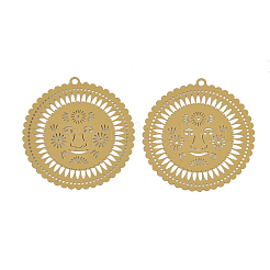 Большие филигранные подвески из нержавеющей стали 430&nbsp;STAS-S108-02E