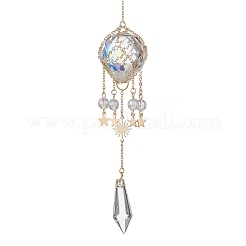 Стеклянные и акриловые конусные и круглые подвесные ловцы солнца HJEW-JM04570-01