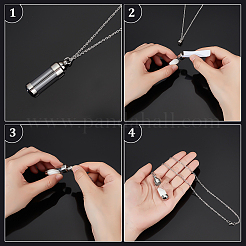 2 шт. 2 стиля ожерелья в виде прозрачных акриловых флаконов духов NJEW-PH0001-38