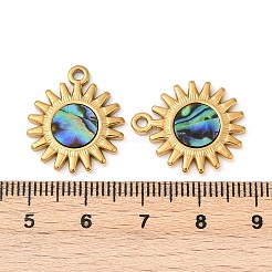 Подвески из натуральной ракушки пауа из нержавеющей стали 304&nbsp;STAS-L288-16G-01