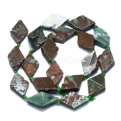 Пряди натуральных диоптазных бусин G-K245-E09-02