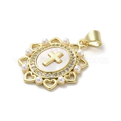 Латунные подвески из ракушек&nbsp;X-KK-I708-17F-G