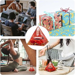 Оргоновая пирамида защита кристалл драгоценный камень пирамида рейки пирамида положительной энергии чакра медитация пирамида для успеха здоровье счастливчик антистресс декор подарочная коллекция (красный) JX349A