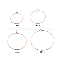 24 шт. фурнитура для сережек-колец из хирургической нержавеющей стали 316l 4 размера X1-STAS-ZZ0001-03RG