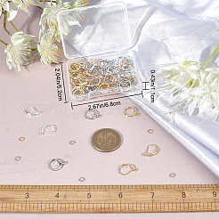 24 пара 4-х стилевых латунных серег с застежкой-молнией DIY-CN0002-60