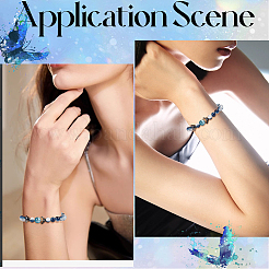 90 шт. 9-х цветные бусины лэмпворк LAMP-PA0001-12