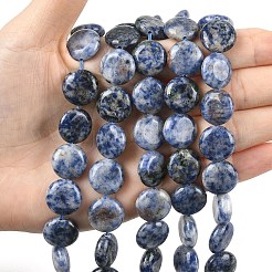 Натуральное синее пятно нитки из бисера яшмы&nbsp;G-L648-B08-15mm