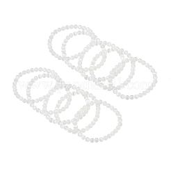 Браслет из круглых бусин натурального селенита&nbsp;BJEW-D024-01B