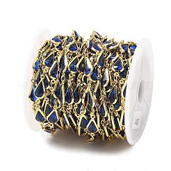 Латунные стеклянные каплевидные звенья цепи CHC-R001-04G-04