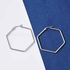 Серьги-кольца из нержавеющей стали 201&nbsp;EJEW-A052-25A