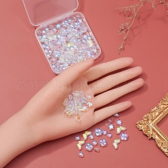 4 стиль гальванических стеклянных бусин GLAA-YW0001-28