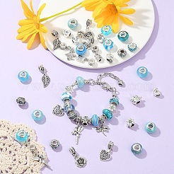 Наборы для самостоятельного изготовления браслетов в европейском стиле. В том числе европейские бусины из сплава и смолы.&nbsp;DIY-YW0012-11A