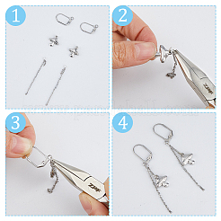 100 шт. фурнитура для сережек из нержавеющей стали 304&nbsp;STAS-DC0015-93