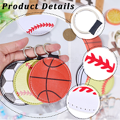 5 шт. 5 стиля брелок из искусственной кожи в спортивном стиле&nbsp;KEYC-CL0001-31