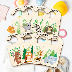 Деревянные разделители размеров детского шкафа AJEW-WH0353-002