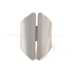 Не тускнеющее широкое открытое кольцо-манжета из нержавеющей стали 304 для мужчин и женщин RJEW-P081-03P