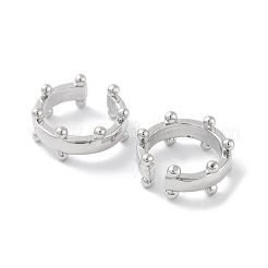 Покрытие стойки латунное кольцо-манжета EJEW-C081-17P