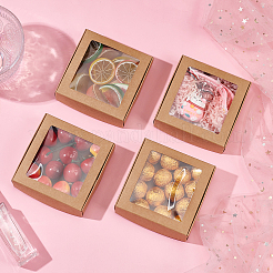 Квадратная складная креативная картонная коробка&nbsp;LS-CON-WH0086-15B