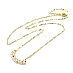 Ожерелья с подвесками из латуни с прозрачным кубическим цирконием&nbsp;NJEW-B082-06A-G