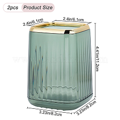 Пластиковые держатели для ручек с квадратным краем с золотыми полями DJEW-WH0039-41B