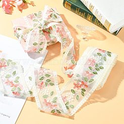 10 ярд полиэфирной кружевной отделки с вышивкой OCOR-GF0001-80A