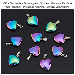 10 шт. подвески из синтетического гематита с гальваническим покрытием&nbsp;G-NB0003-57