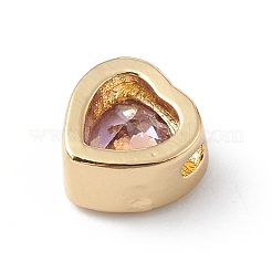 Настоящие 18-каратные позолоченные латунные бусины из кубического циркония с микропаве ZIRC-L100-137G