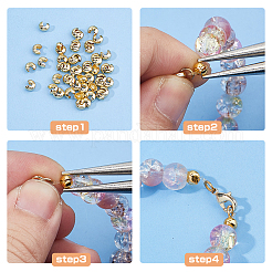 300 шт. Латунные крышки для обжимных бусин KK-DC0004-75