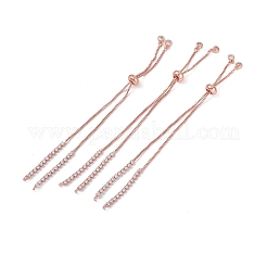 Изготовление браслета-ползунка из латуни со стразами&nbsp;KK-E068-VD015-3