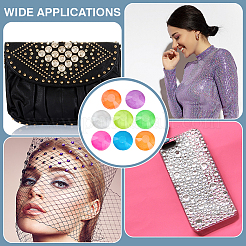 1440шт стеклянные кабошоны&nbsp;GLAA-WH0031-96