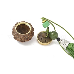Зеленые сандаловые лотосовые благовония шары подвесные украшения HJEW-D300-01B-01PG