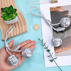 Подвесные украшения из искусственной кожи в виде плетеного шара&nbsp;AJEW-WH20054-143A