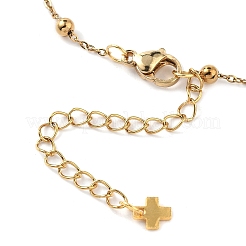 2 шт. 2 цвета 304 нержавеющая сталь круглый шарик кабель цепь браслет изготовление AJEW-JB01331