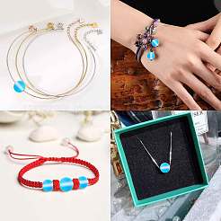 Наборы для изготовления браслетов из синтетических лунных камней своими руками DIY-SC0012-84C